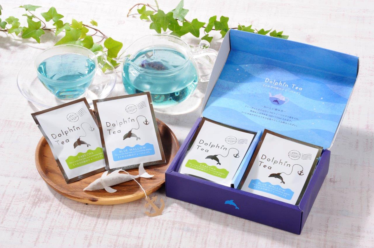 Ocean Teabag イルカのティーバッグ ブルーマロウ 矢部茶 雑貨通販 ヴィレッジヴァンガード公式通販サイト